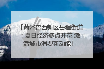 菏泽鲁西新区岳程街道：夏日经济多点开花 激活城市消费新动能