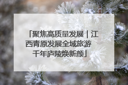 聚焦高质量发展｜江西青原发展全域旅游 千年庐陵焕新颜
