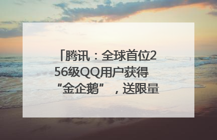 腾讯：全球首位256级QQ用户获得“金企鹅”，送限量版神秘惊喜等礼物