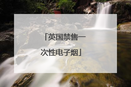 英国禁售一次性电子烟
