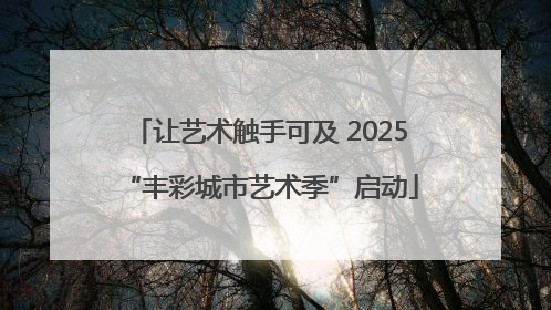 让艺术触手可及 2025“丰彩城市艺术季”启动