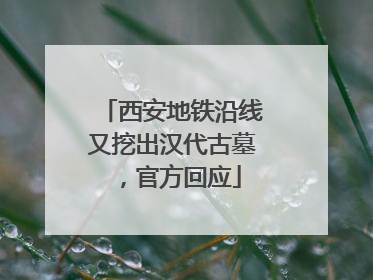 西安地铁沿线又挖出汉代古墓，官方回应