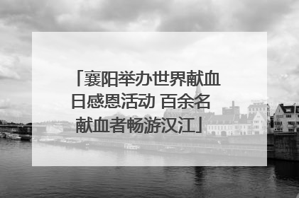 襄阳举办世界献血日感恩活动 百余名献血者畅游汉江