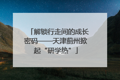 解锁行走间的成长密码——天津蓟州掀起“研学热”