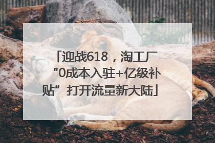 迎战618，淘工厂“0成本入驻+亿级补贴”打开流量新大陆
