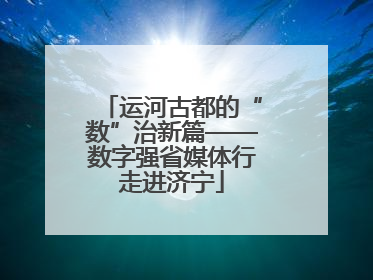 运河古都的“数”治新篇——数字强省媒体行走进济宁