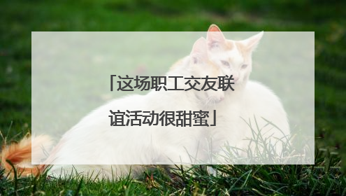 这场职工交友联谊活动很甜蜜