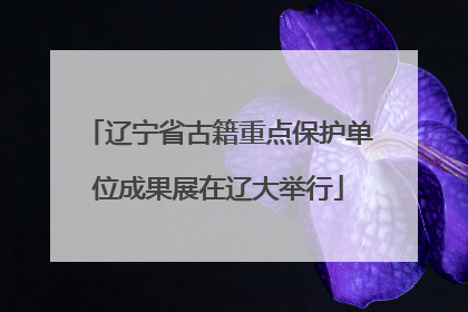 辽宁省古籍重点保护单位成果展在辽大举行