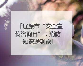 辽源市“安全宣传咨询日”：消防知识送到家