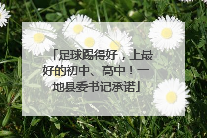 足球踢得好，上最好的初中、高中！一地县委书记承诺