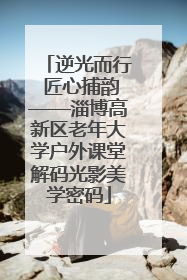逆光而行 匠心捕韵——淄博高新区老年大学户外课堂解码光影美学密码