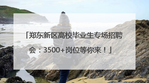郑东新区高校毕业生专场招聘会：3500+岗位等你来！