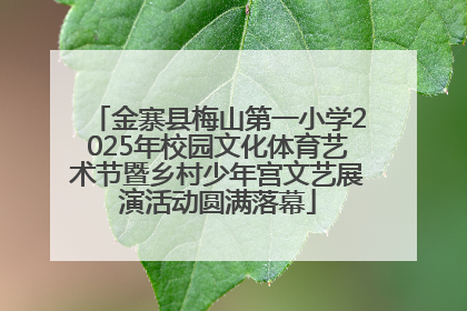 金寨县梅山第一小学2025年校园文化体育艺术节暨乡村少年宫文艺展演活动圆满落幕