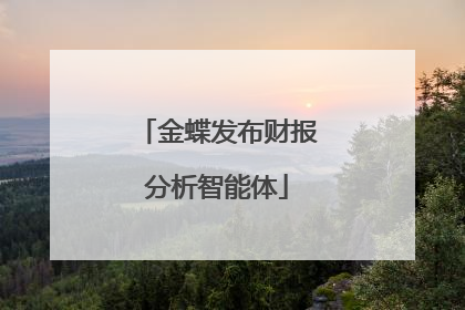 金蝶发布财报分析智能体