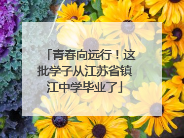 青春向远行！这批学子从江苏省镇江中学毕业了
