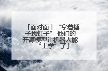 面对面丨“拿着锤子找钉子” 他们的开源模型让机器人能“上学”了