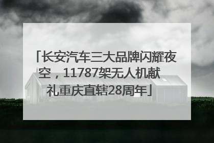 长安汽车三大品牌闪耀夜空，11787架无人机献礼重庆直辖28周年
