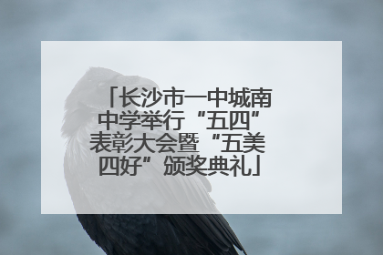 长沙市一中城南中学举行“五四”表彰大会暨“五美四好”颁奖典礼