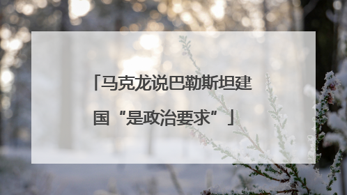 马克龙说巴勒斯坦建国“是政治要求”