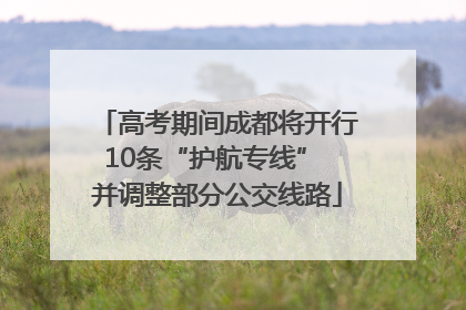 高考期间成都将开行10条“护航专线” 并调整部分公交线路