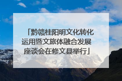 黔赣桂阳明文化转化运用暨文旅体融合发展座谈会在修文县举行