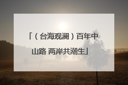 （台海观澜）百年中山路 两岸共潮生