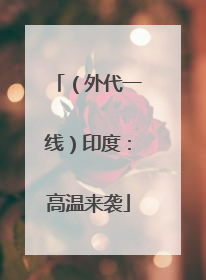 （外代一线）印度：高温来袭