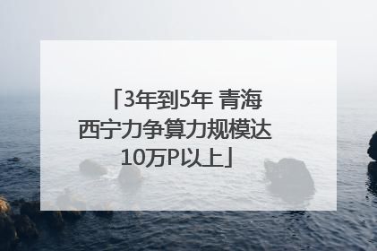 3年到5年 青海西宁力争算力规模达10万P以上
