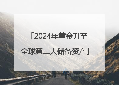 2024年黄金升至全球第二大储备资产