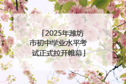 2025年潍坊市初中学业水平考试正式拉开帷幕