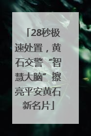 28秒极速处置，黄石交警“智慧大脑”擦亮平安黄石新名片