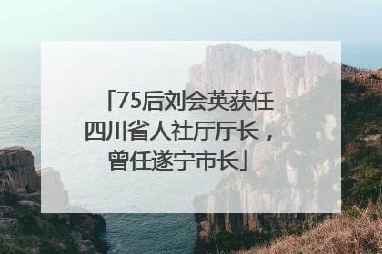 75后刘会英获任四川省人社厅厅长，曾任遂宁市长