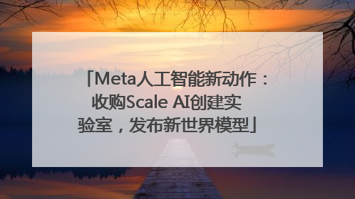 Meta人工智能新动作：收购Scale AI创建实验室，发布新世界模型